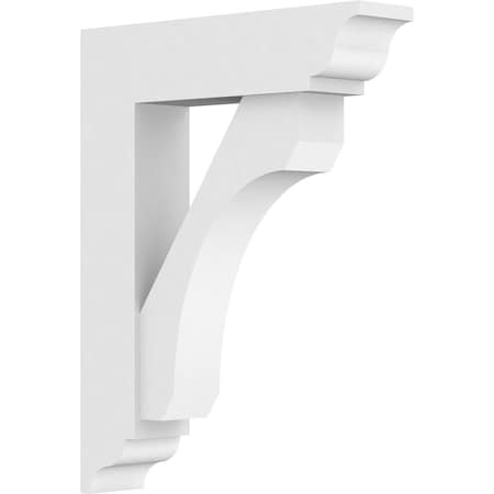 Ekena Millwork Standard Legacy Architectural Grade PVC Bracket With Traditional Ends, 3"W x 14"D x 18"H BKTP03X14X18LEC01